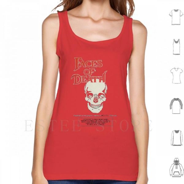 

men' tank faces of death vest cotton, White;black