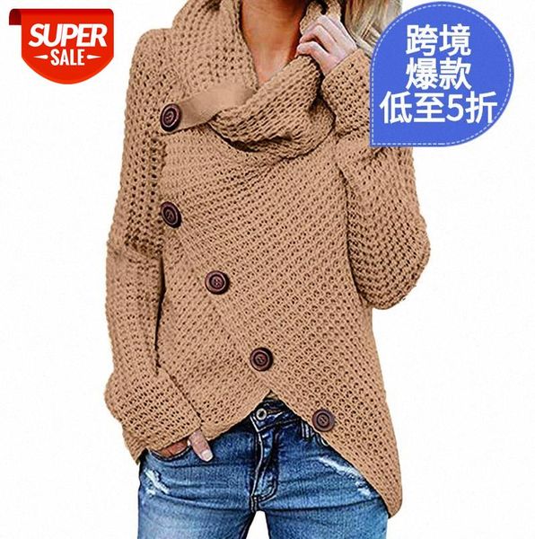 

european and american women's long-sleeved all-match sweater #ui6b, Black;gray