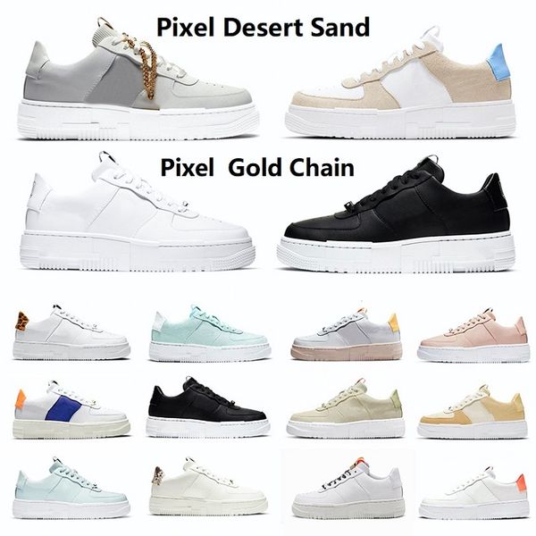 

2023 pixel gold chain sail snake tan low mens running shoes desert sand black white particle beige men women trainer sports sneakers 36-45