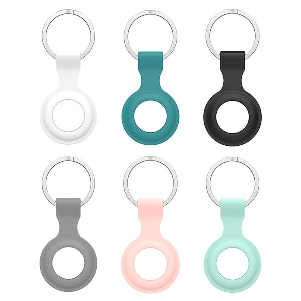 Custodie protettive in silicone morbido liquido ad anello colorato più recenti Cover antiurto antipolvere per Airtag Location Bag Key Tracker