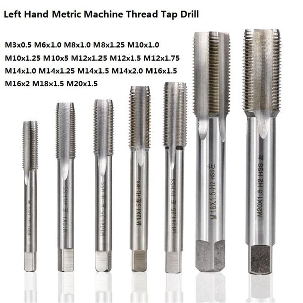 

hand tools 1pc m3-m20 left thread tap machine hss steel plug metal screw hole drill metric