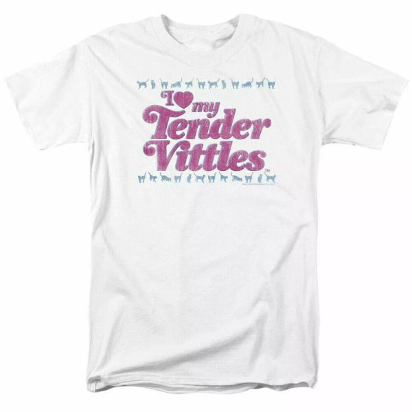 

tender vittles love t shirt mens licensed cat food tee white, White;black