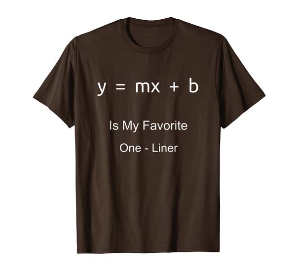 

y = mx b funny mathematics shirt, White;black