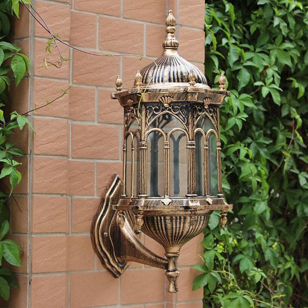

wall lamp european-style outdoor retro small craft aluminum rust-proof lamp,restaurant garden balcony waterproof villa lights