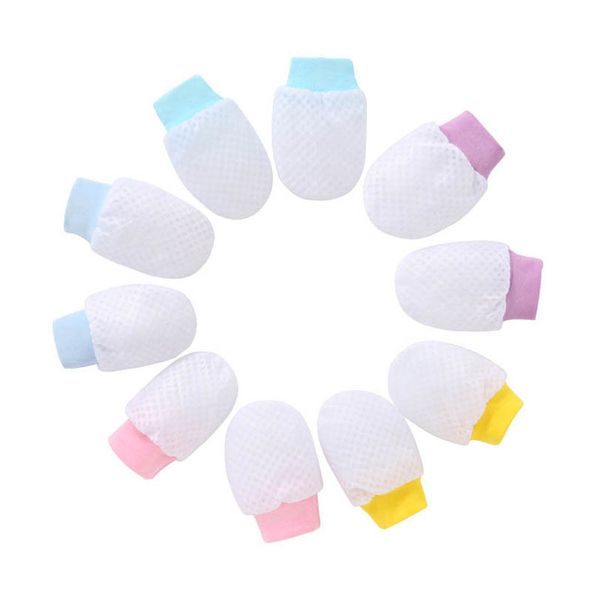 

children's fingerless gloves baby mittens infant girls accessories cotton boys scratch toddler clothes 0-5m b4430, White