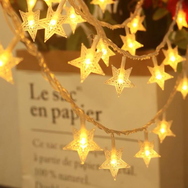 Strings Colorful Led Star Lights String Garland Christmas Xmas Year Vacanze festa di nozze festa Bebè decorazioni natalizie