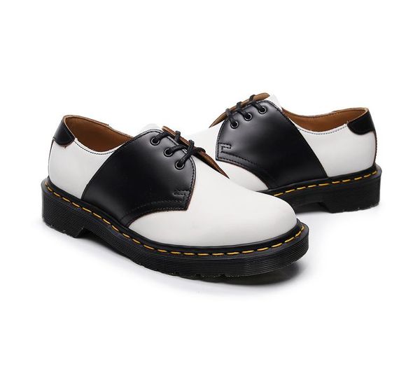 

boots low casual british style women's ankle round head men's and shoes four seasons work leath, Black
