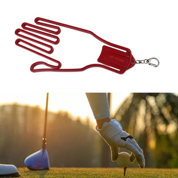 

golf training aids plastic glove holder with key chain golfer tool keeper rack dryer hanger stretcher accessory