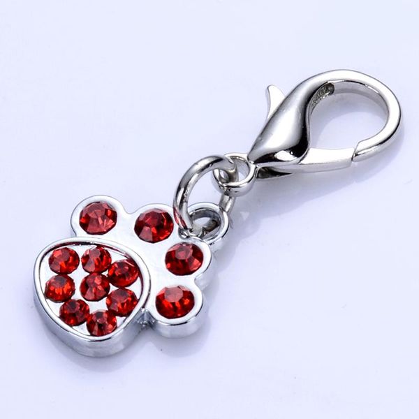 

dog tag,id card red white rhinestone tag crystal shaped charms for collars pet jewelry pendant accessories products