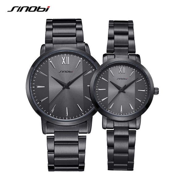 Sinobi nova moda amante quartzo relógios simples vestido homem mulher relógio casal relógio de casamento presente de casamento clcok relojes mormble 2020 q0524