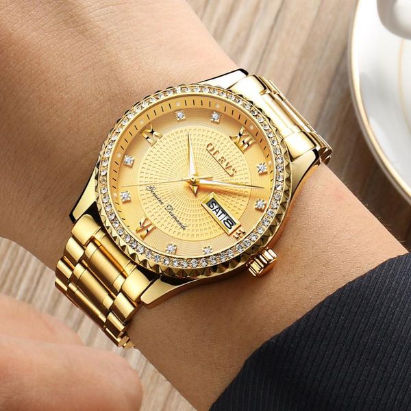 

wristwatches 2021 watch student business casual simple fashion luxury gold quartz men's classic, Slivery;brown