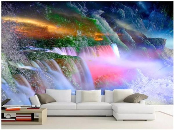 

wallpapers custom mural 3d room wallpaper colorful waterfall dreamy landscape home decor painting wall murals for walls 3 d