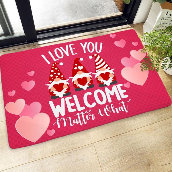 

door mat for home kitchen bathroom fashion colorful carpet faceless doll printed anti-slip carpets