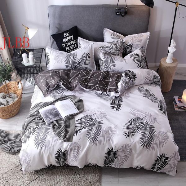 

bedding sets black feather duvet cover set 3/ 4pcs ab side bedclothes heart home bed linens king  flat sheet pillowcase