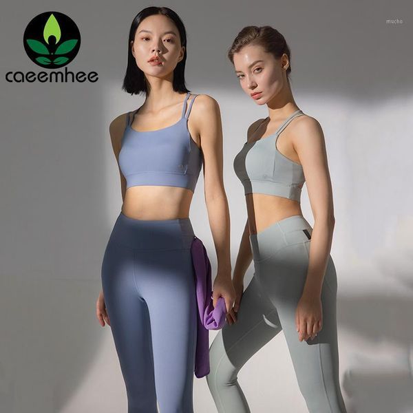 

yoga outfit caeemhee seamless set women sportswear fitness gym clothing padded push up sports bra high waist leggings sport