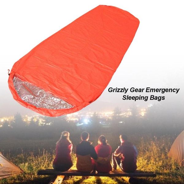 

emergency warm sleeping bag eye-catching blanket for camping family and group outings picnic moisture-proof car repairing bags