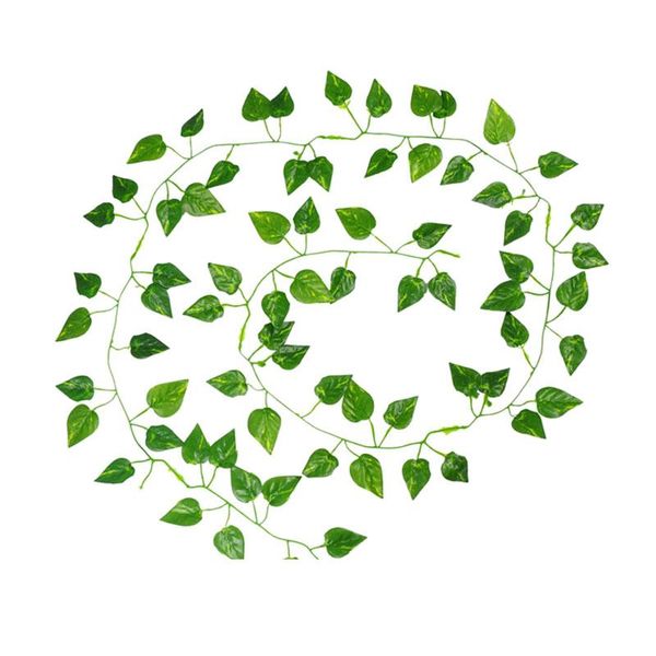

long artificial plants green ivy leaves grape vine fake parthenocissus foliage home wedding bar decoration, decorative flowers & wreaths