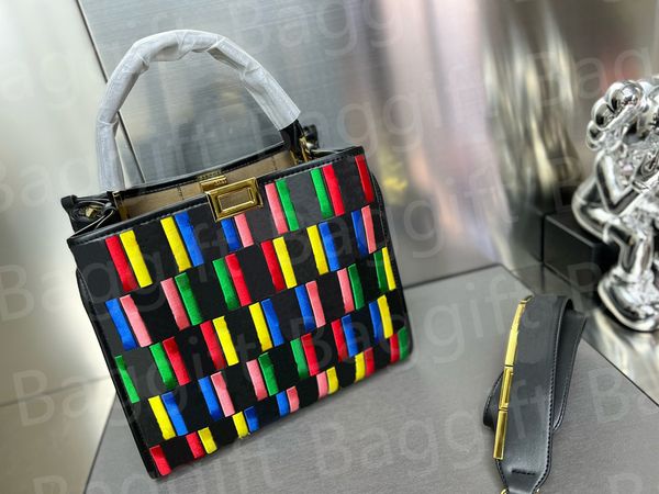 

designer multicolor embroidery sunshine shopper roma tote double handles bags women crossbody leather shoulder strap bag colorfull shopping