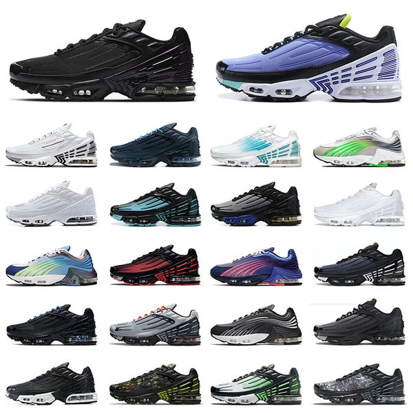 

new arrival tn 3 iii tuned plus 2 mens womens running shoes obsidian designer wolf grey navy blue golden graphic prints sports sneakers trai