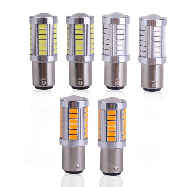 

car led bulb 1156 1157 ba15d py21w 33smd 5630 brake lights taillights explosion with strobe reversing lamp