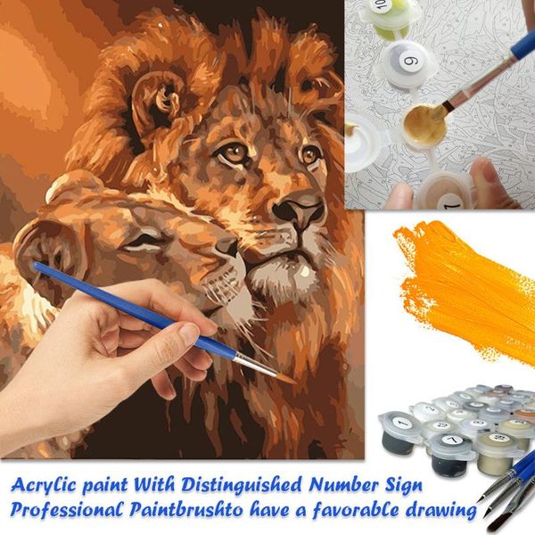 

paintings fashion home diy canvas painting by numbers kit coloring picture oil decors #w