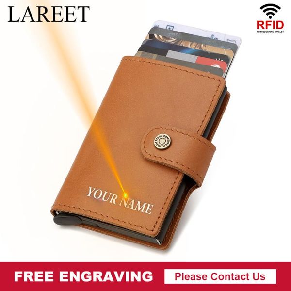 

card holders travel coin pocket holder case genuine leather short id wallets men hasp purse luxury credential slim male walet, Brown;gray