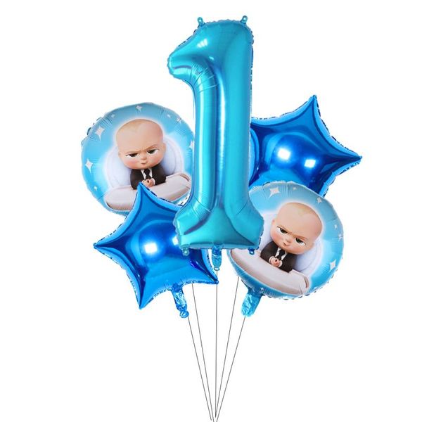 

party decoration small baby boss foil balloons number set shower kids birthday decorations supplies gifts