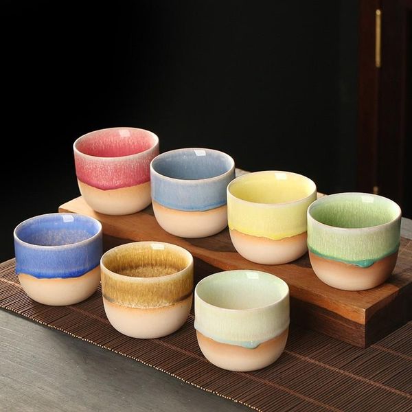 Tassen Untertassen 1PCS Keramik Tee Tasse Ofen Ändern China Porzellan Keramik Drinkware Geschirr Wasser Becher Für Geschenk Großhandel