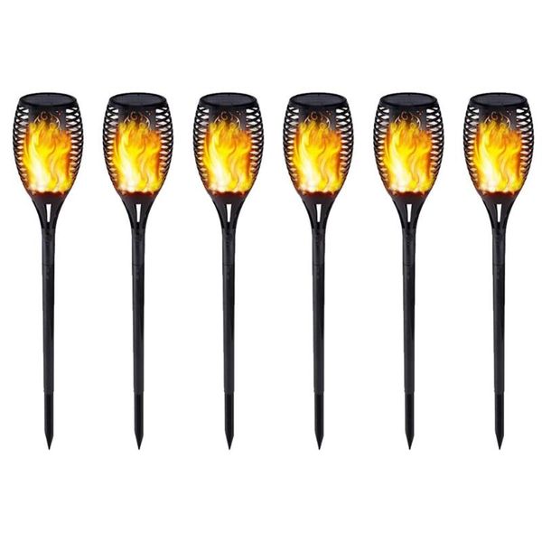 

outdoor ip65 waterproof led garden torch lamp solar flame light for yard bollard stick lights lawn lamps