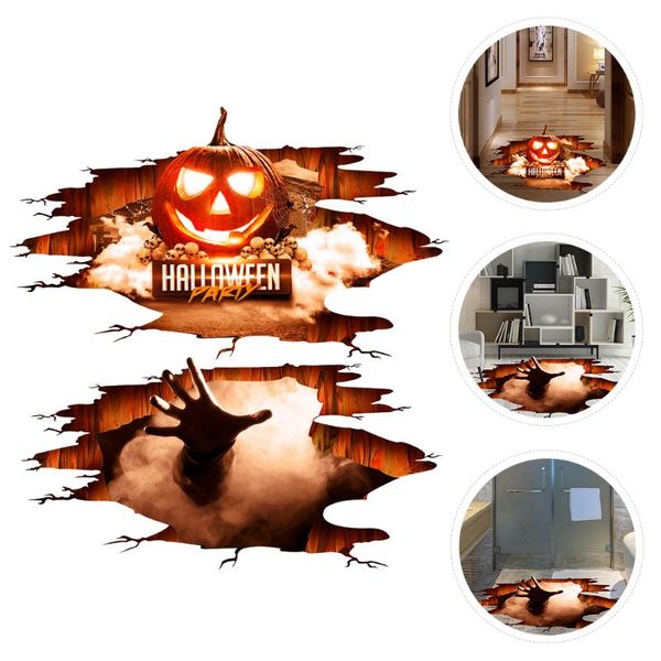 

wall stickers 2pcs scary self-adhesive floor decal festival
