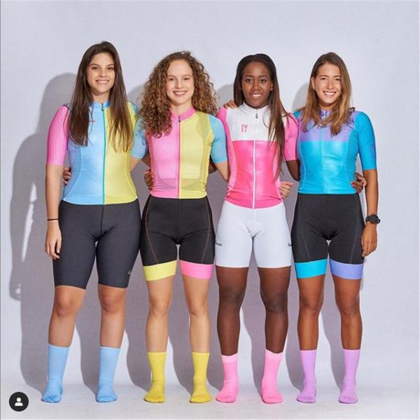 

racing sets cycling suit team women competition bike clothing kit quick-drying sweatshirt gel cushion maillot set ciclismo conjunto mujer, Black;blue
