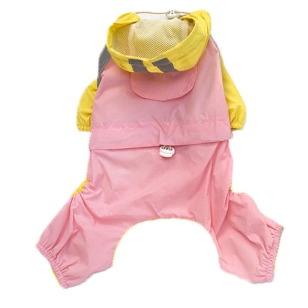 

dog apparel pet raincoat clothes pink hooded rain lovely jackets coat