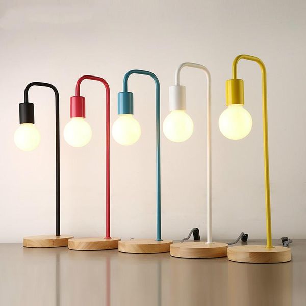 

modern creative personality bedroom bedside literary wood table lamp nordic work desk solid small wj10 lamps