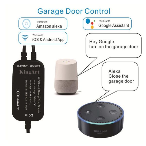 

smart home control wifi remote garage door switch mobile phone works with alexa google ewelink