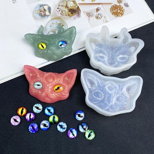 

craft tools diy cats shape soap silicone mold cat model key pendant making tool animal candle 3d ornament mould jewelry decor