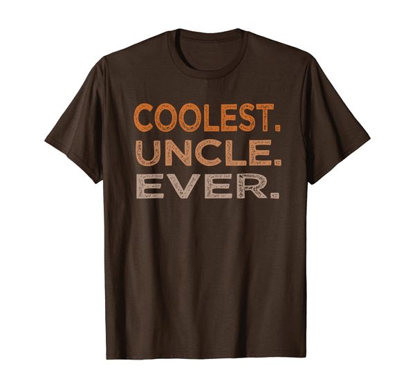 

coolest uncle ever t-shirt family gifts for men father's day, White;black