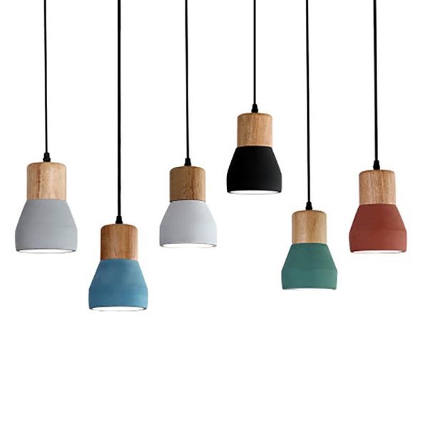 

pendant lamps e27 led indoor lamp cement wood hanging lights fixture vintage loft restaurant bedroom bar cafe aisle lighting tools