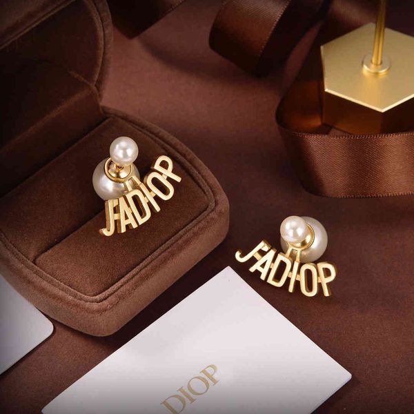 

new letter pearl earrings in black friday deals, Golden