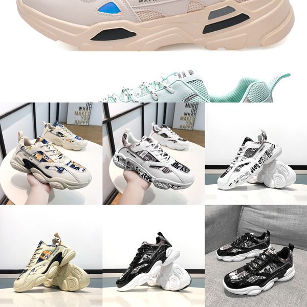 

grqi mens men running platform shoes for trainers white triple black cool grey outdoor sports sneakers size 39-44 13