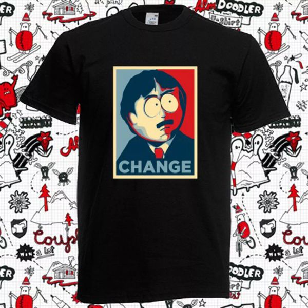 

New Randy For Change Men's Black T-Shirt Size S-3XL, White;black