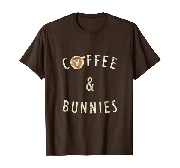 

coffee and bunnies cute retro pet gift t-shirt, White;black