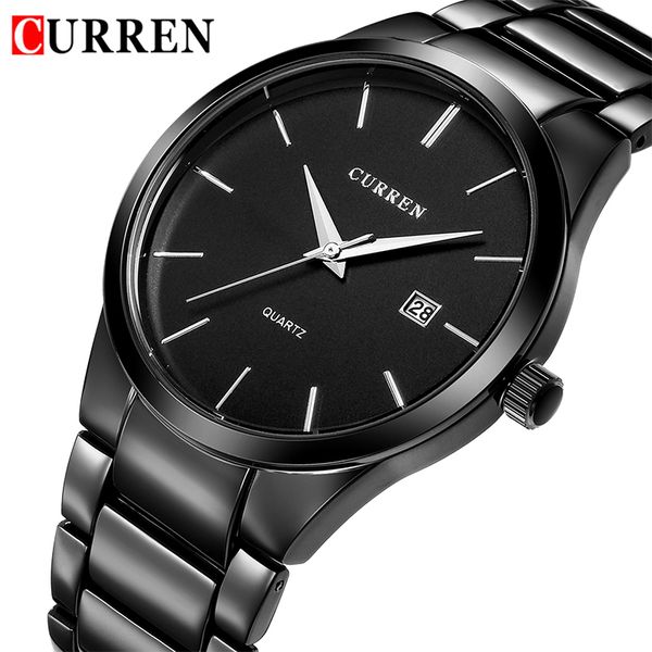 

curren luxury brand men casual sport watches mens date display quartz wristwatches male business analog clock relogio masculino 210517, Slivery;brown
