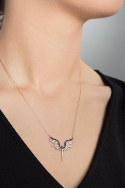 

chains bibury sterling silver 925 necklace women angel pattern zircon stone gift quality