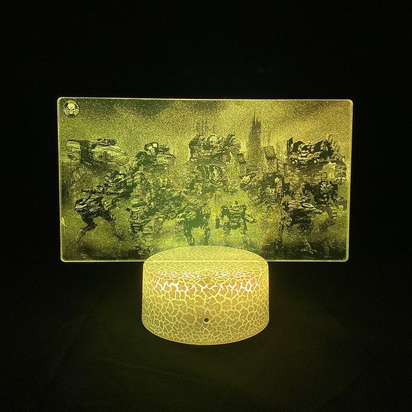 

3d picture lamp game led acrylic illusion light mechwarrior remote control lighting gifts decoration