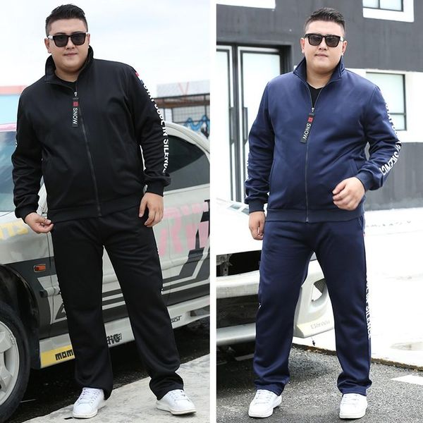

men's tracksuits men sets fashion autumn spring sporting suit sweatshirt +sweatpants mens clothing 2 pieces oversized 8xl 9xl tracksuit, Gray