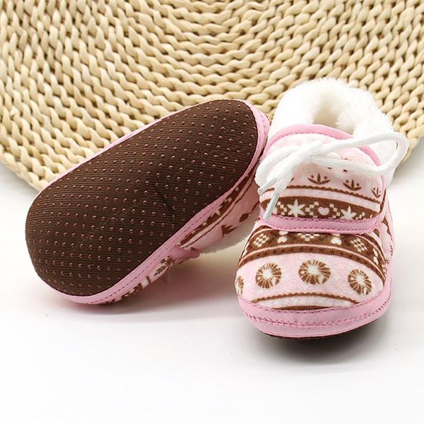 

first walkers winter autumn baby shoes soft cotton comfortable print warm plush infant boy girl toddler anti-slip