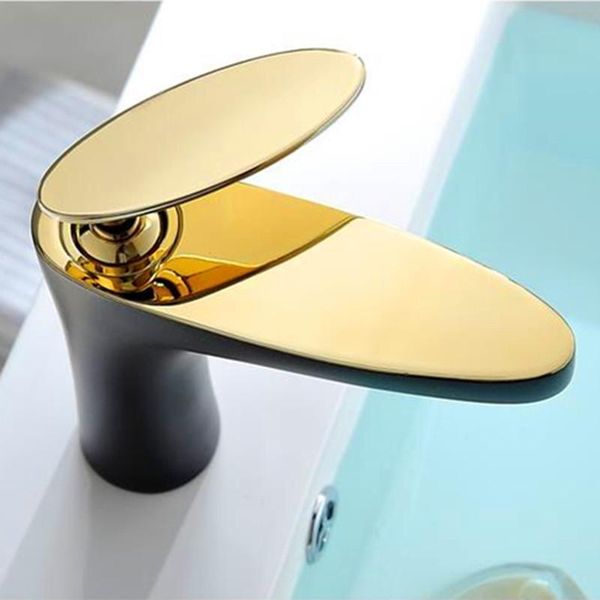 

bathroom sink faucets basin brass golden white elegant single handle wash-basin faucet cold tap water mixer