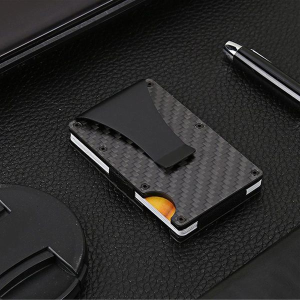 

men stainless steel wallets card bag money clips holder skin wallet purse storage organizer slim male purses fashion bags