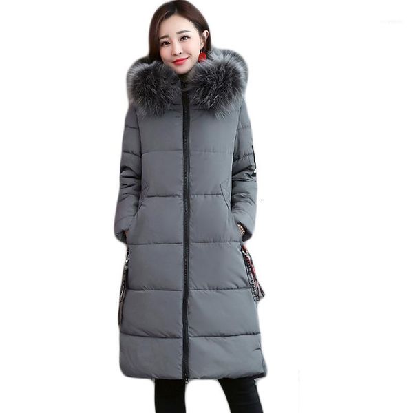 

6xl plus size winter jackets women fat hooded parka female long bonded raven cats jas effen warm extender cm9411, Black