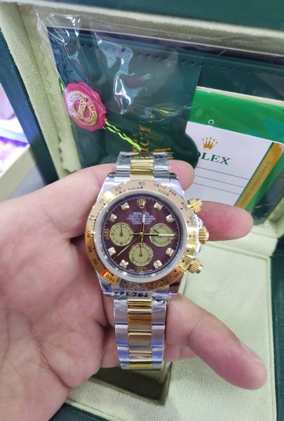 

20 colors dial with original box luxury sapphire 40mm 116520 automatic mechanical mens men's watch watches no chronograph, Slivery;brown